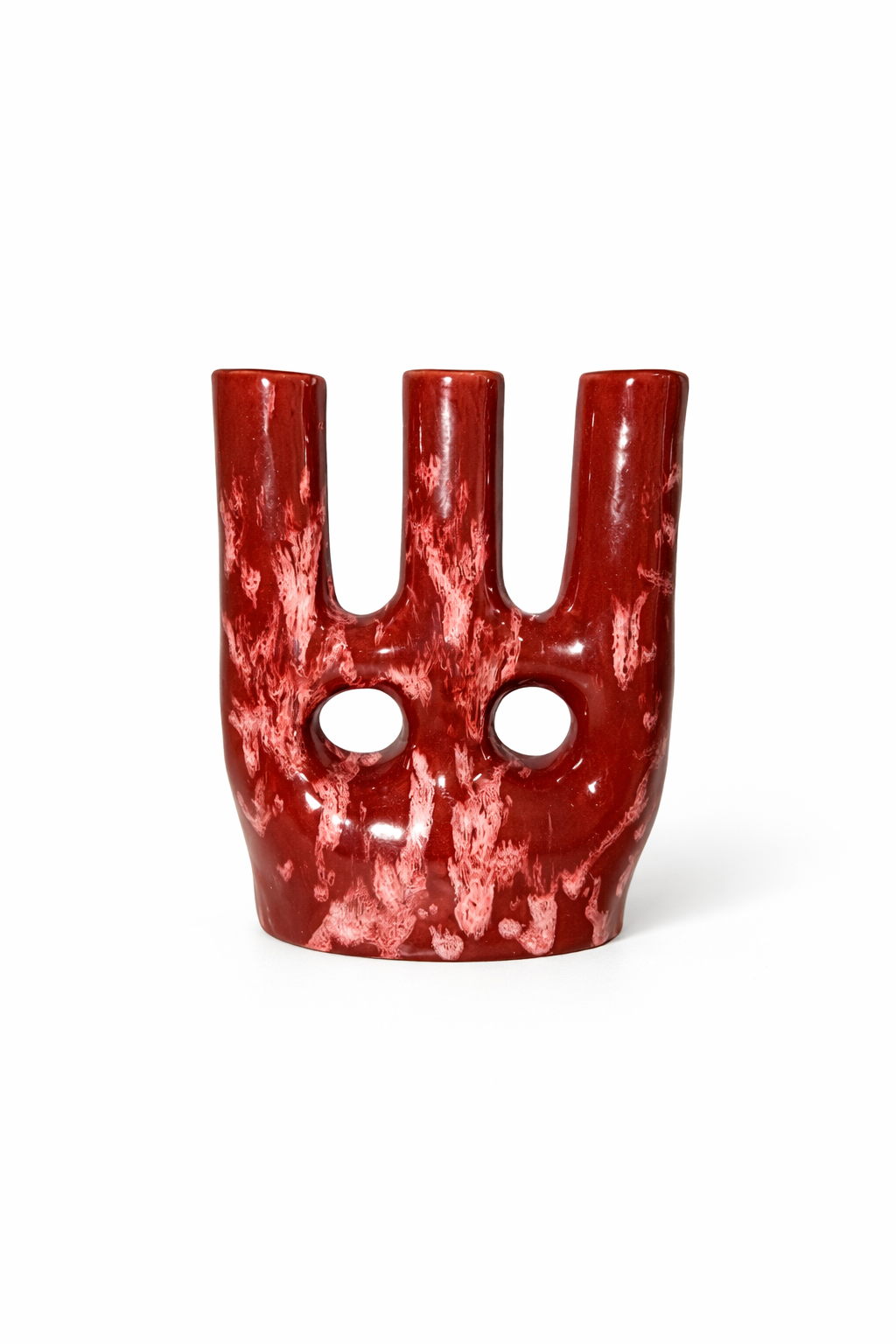 Vase en céramique à double anneau