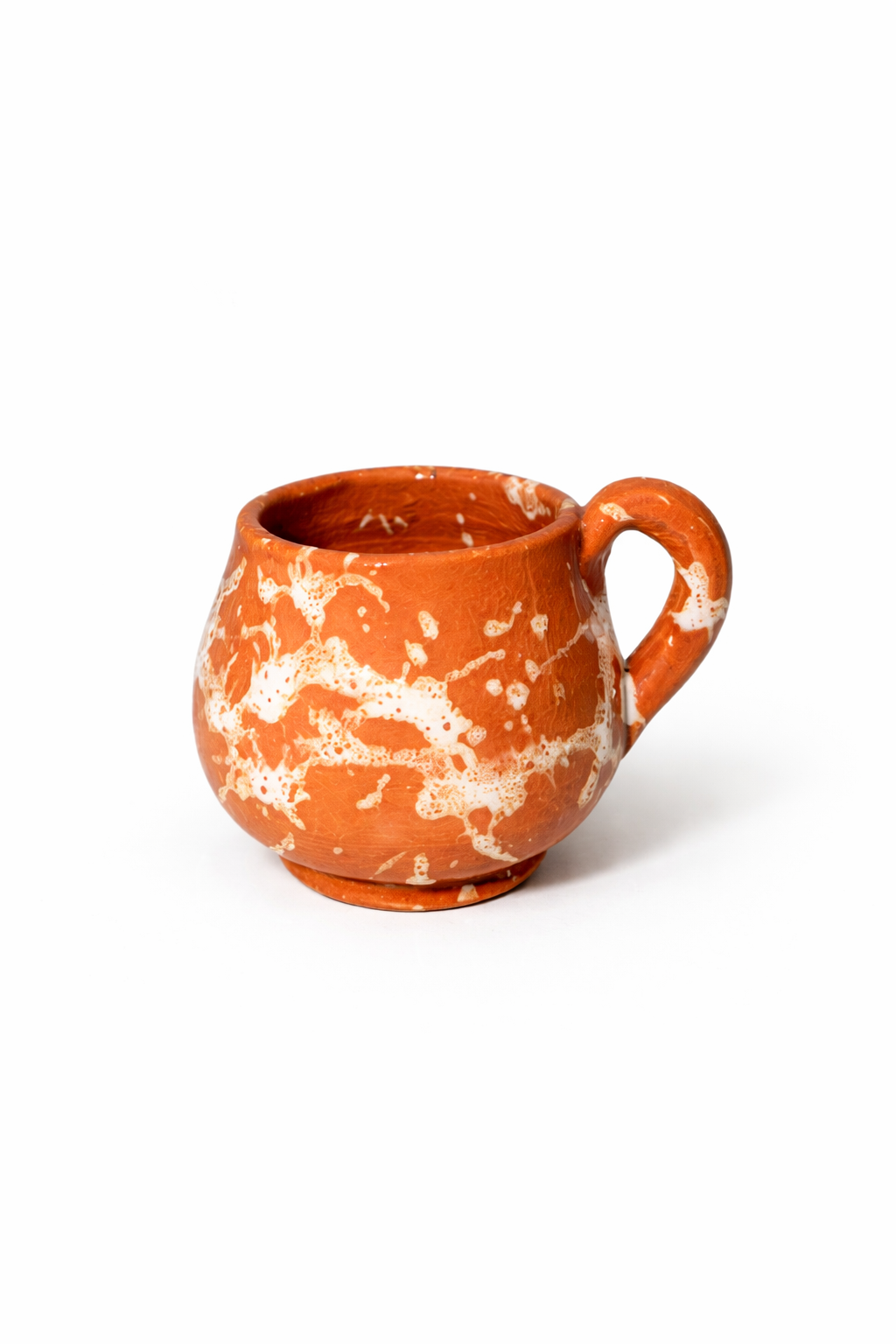 Tasse à espresso et soucoupe en céramique orange – 100 ml