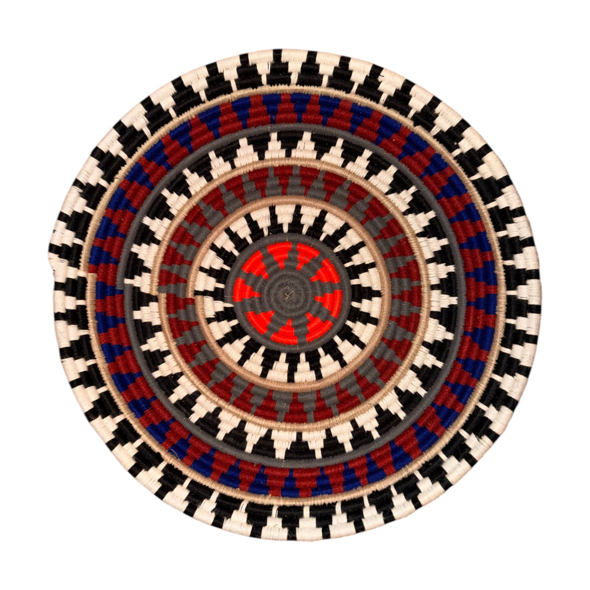Panier rond tressé, mural ou à poser – 40 cm