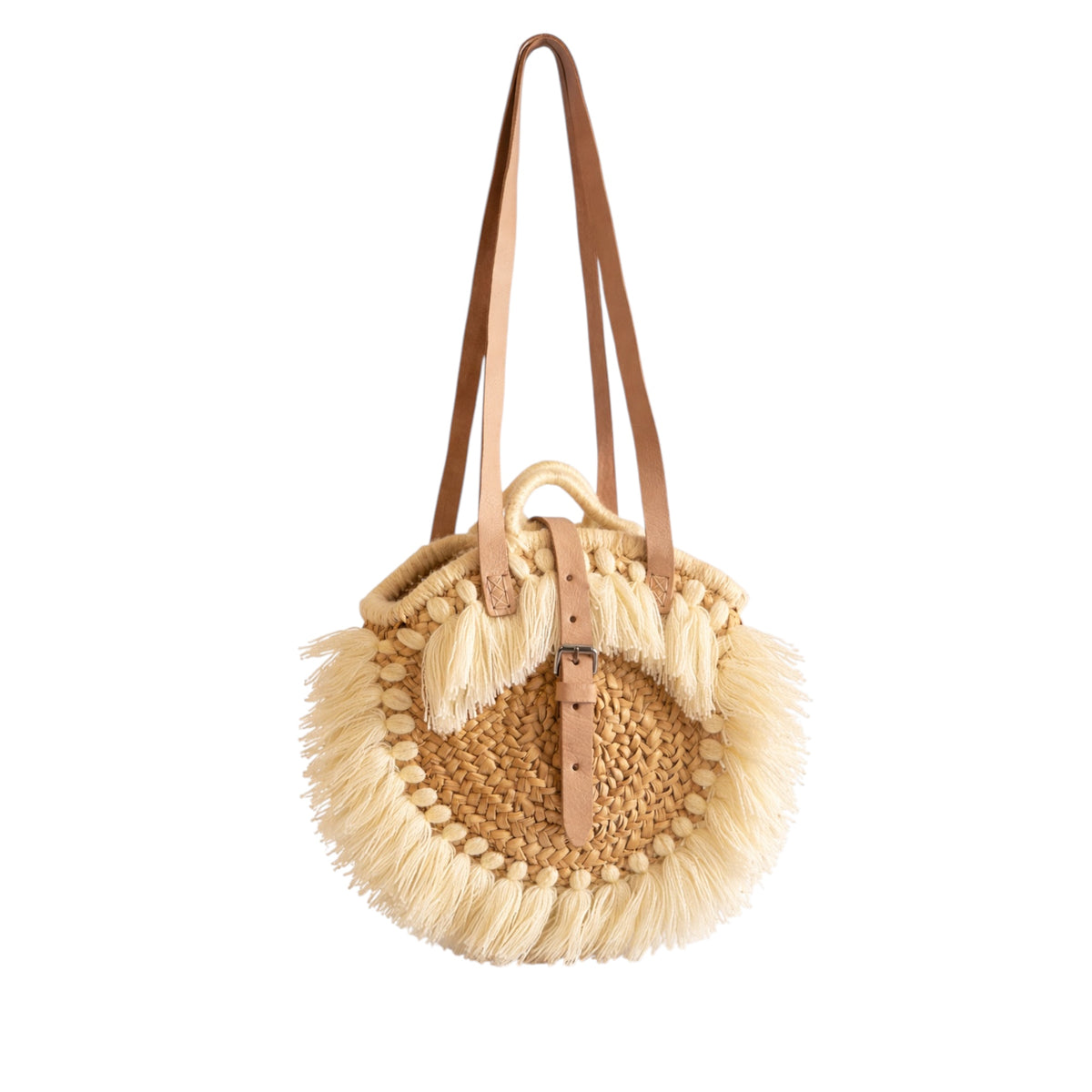 Sac rond bohème à franges