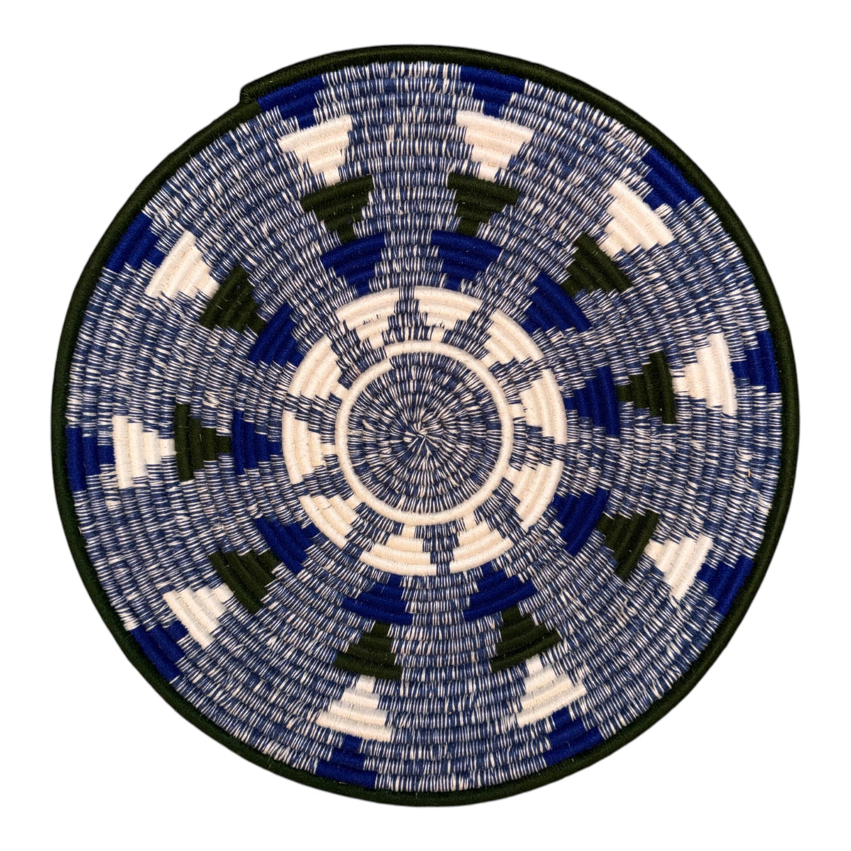 Panier rond tressé, mural ou à poser – 47 cm
