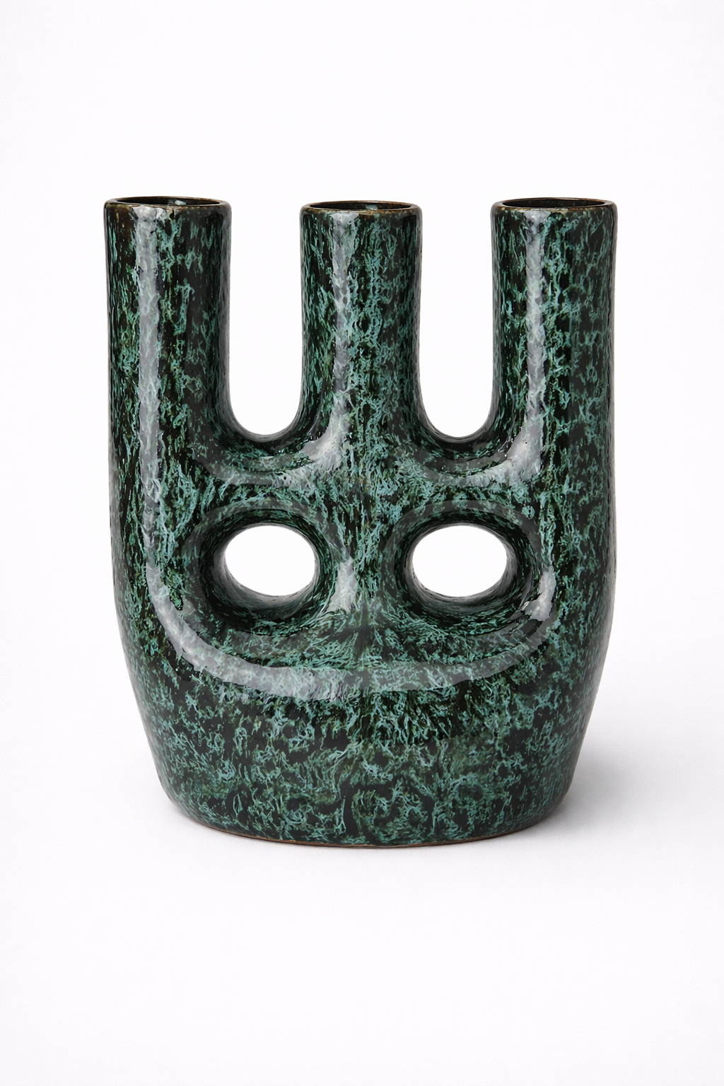 Vase en céramique à double anneau