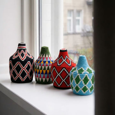 Handwoven Storage Baskets with Lid