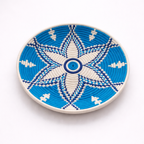 Round Woven Basket 18.5 inches Decorative Basket for Wall or Table Decor