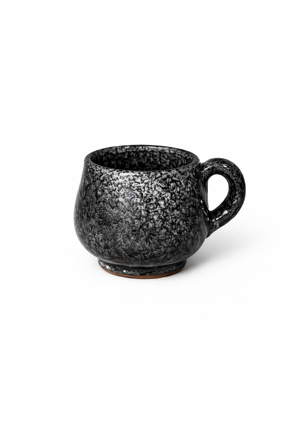 Tasse à espresso et soucoupe en céramique noire – 100 ml