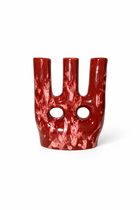 Keramik Doppel Schleifen Vase – Moderne Dekoration