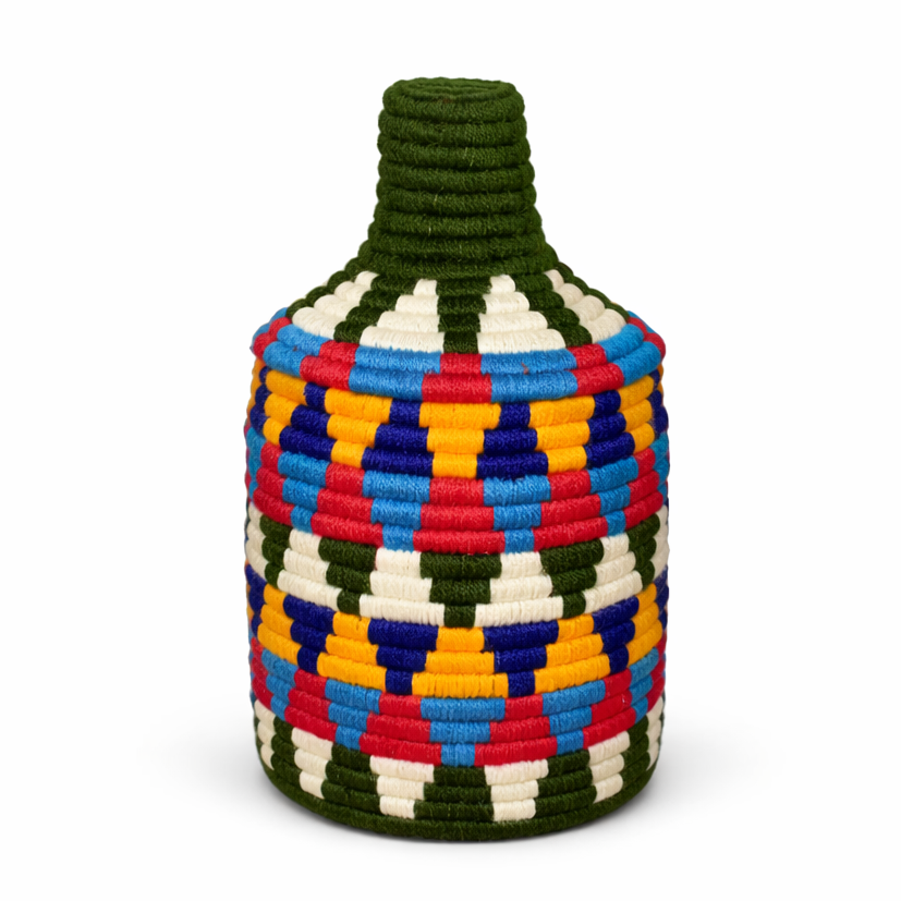 Tribal Multicolor Basket Handwoven Decorative Basket