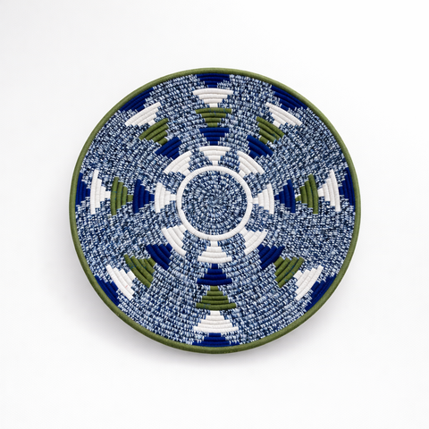 Round Woven Basket 18.5 inches Decorative Basket for Wall or Table Decor