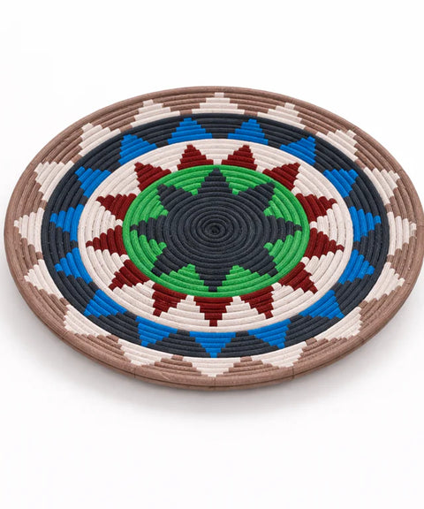 Round Woven Basket 15.7 inches Decorative Basket for Wall or Table Decor