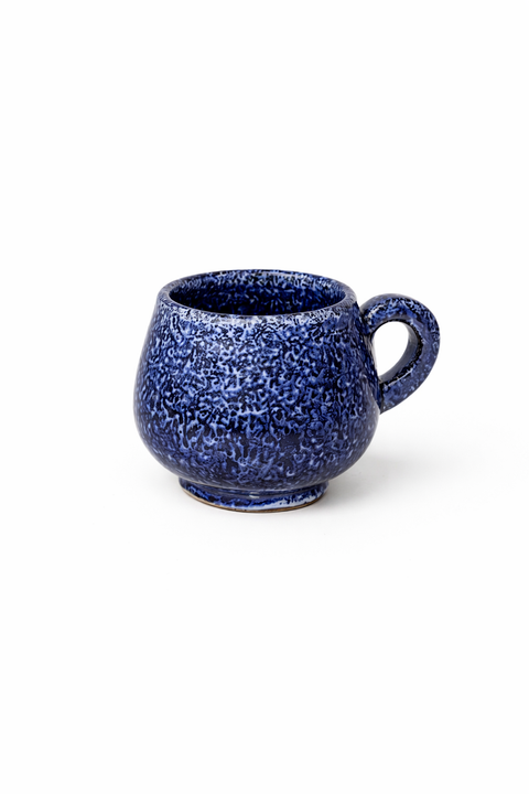 Glänzende Keramik Espressotasse mit Untertasse – 100 ml