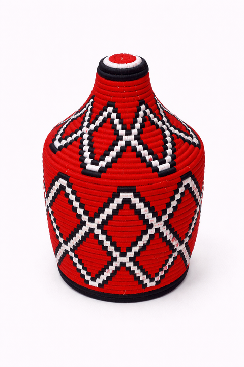 Wicker Basket with Lid – Handwoven Decorative Basket