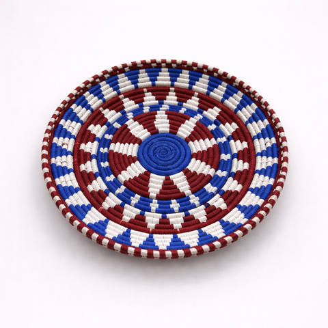 Round Woven Basket 15.7 inches Decorative Basket for Wall or Table Decor