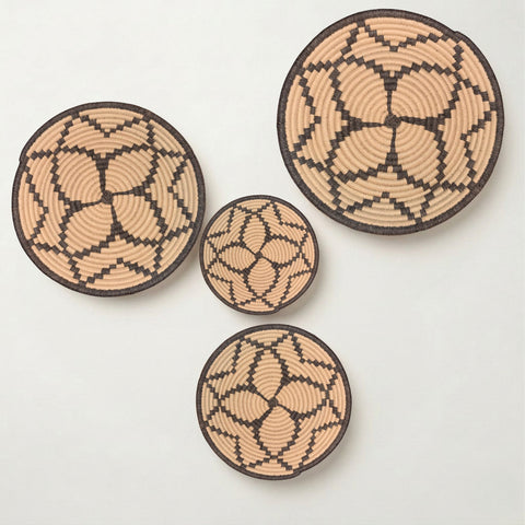 
Black Natur Spiral Geflochtenes Wandkorb Set