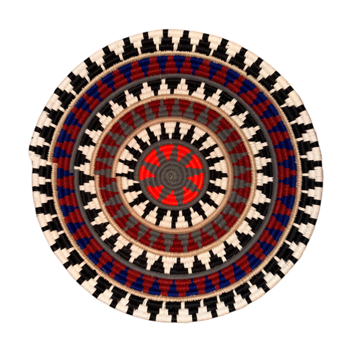 Panier rond tressé, mural ou à poser – 40 cm