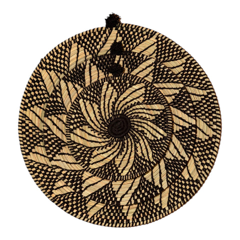 
Black Natur Spiral Geflochtenes Wandkorb Set