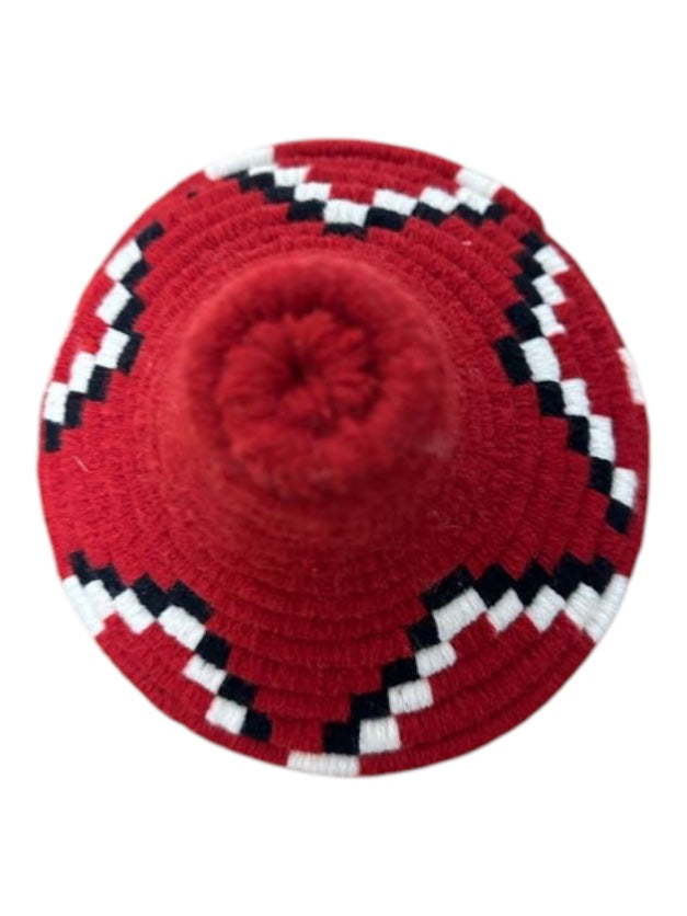 Red Berber Basket Handwoven Decorative Basket