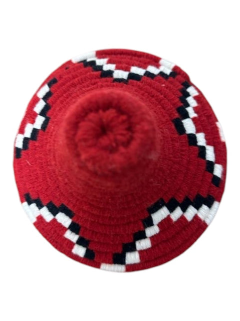 Panier Tressé Berbère Rouge avec Couvercle – Décoration Bohème Tissée à la Main