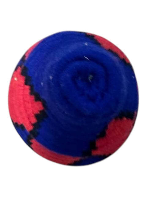 Panier Bleu Motif Losange – Décoration Bohème Naturelle Tissée à la Main