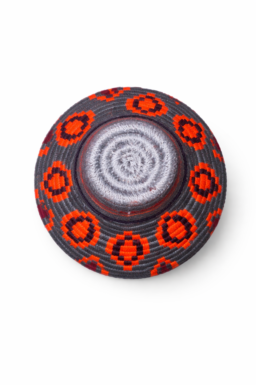 Panier tressé Diamant orange