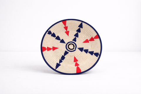 Round Woven Basket 18.5 inches Decorative Basket for Wall or Table Decor