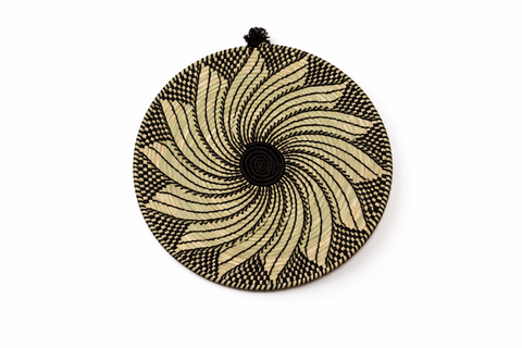 
Black Natur Spiral Geflochtenes Wandkorb Set