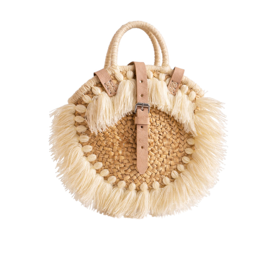 Sac rond bohème à franges