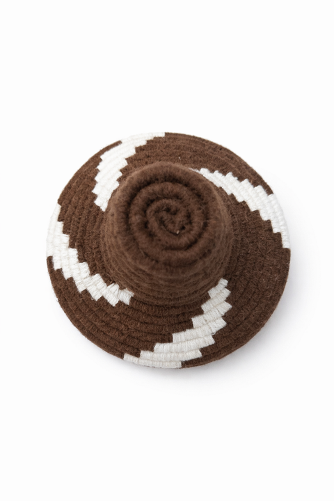 Panier Spirale Marron Design – Décoration Bohème Naturelle Tissée Main