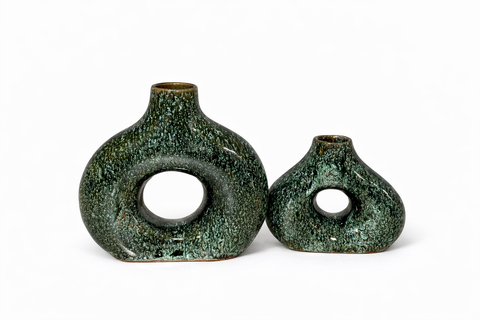 Runde Hohle Keramik Vase – Moderne Wohnraumdekoration
