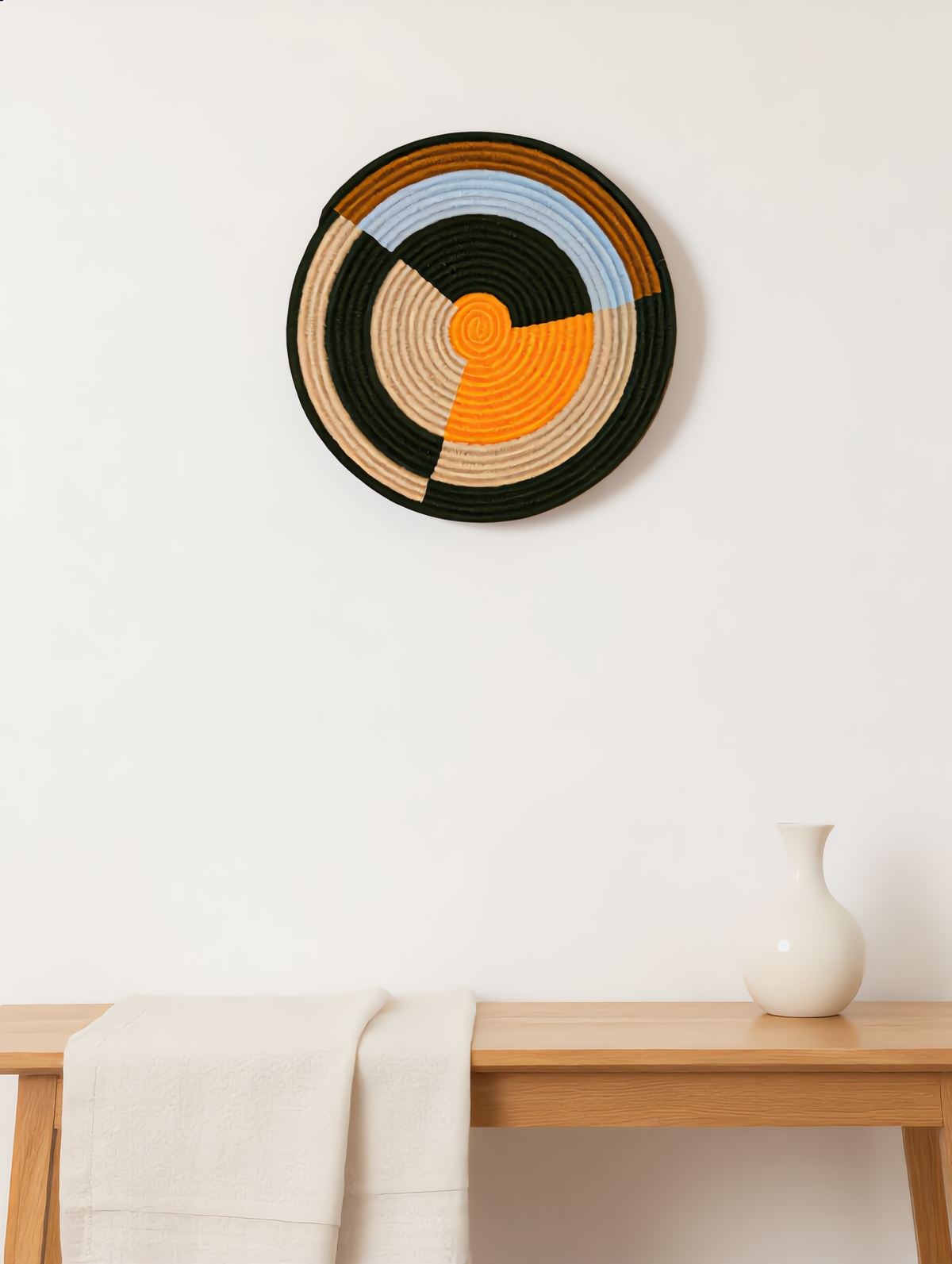 Panier mural africain tressé à la main – 35 cm