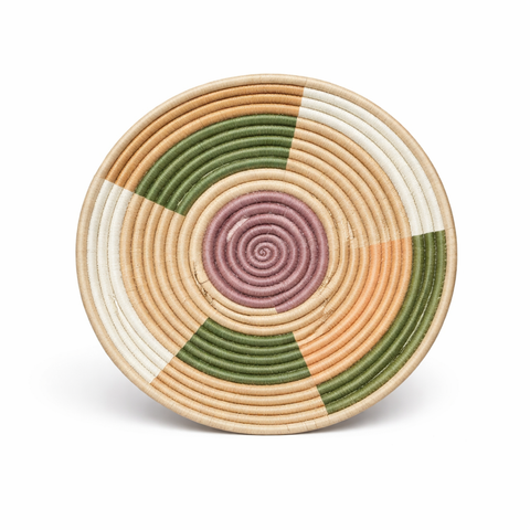 African Wall Basket 13.8 Hanging Woven Wall Decor – Handmade Wicker Basket