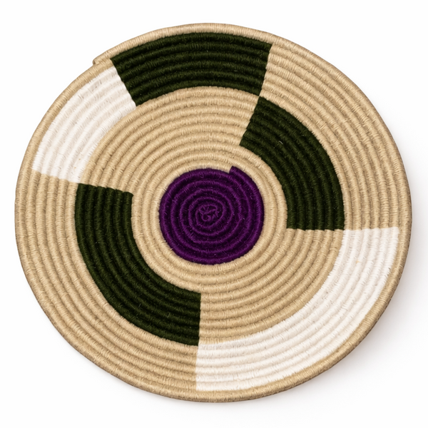 Panier mural africain tressé à la main – 35 cm