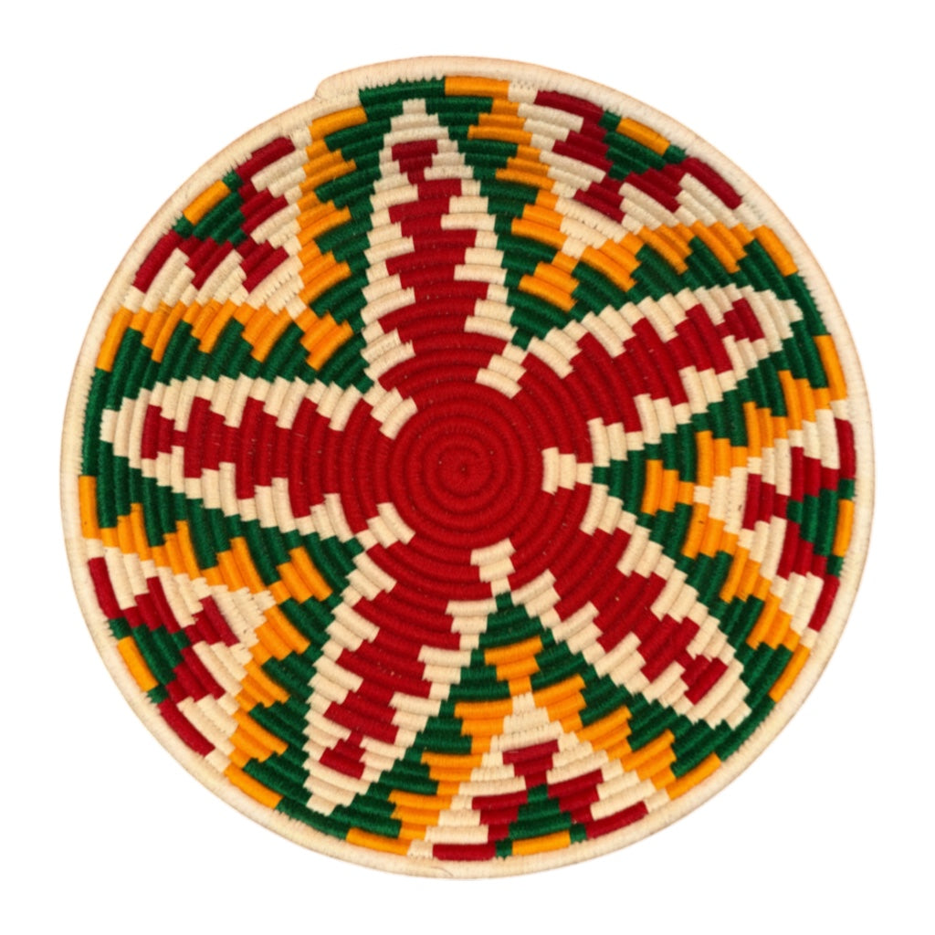 Panier rond tressé, mural ou à poser – 47 cm