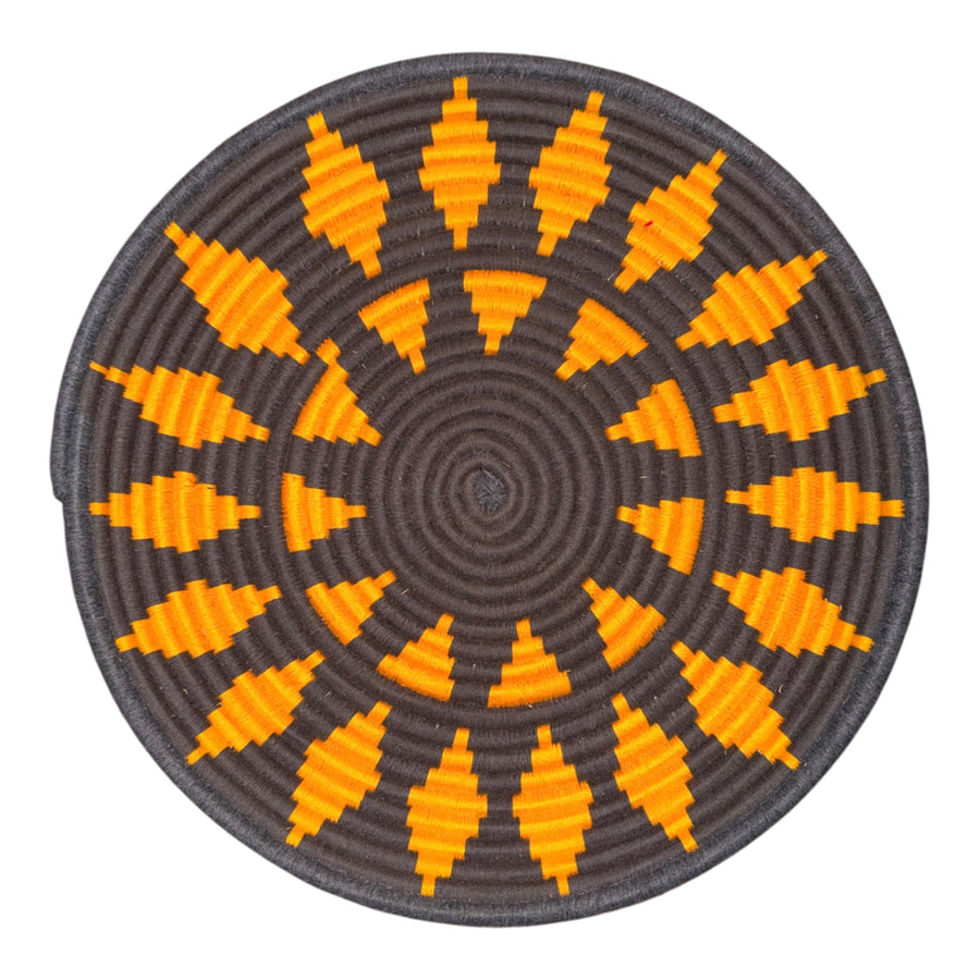 Panier rond tressé, mural ou à poser – 40 cm