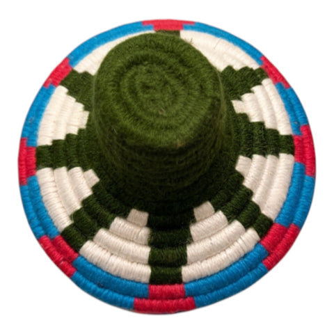 Panier Tressé Multicolore Tribal – Décoration Ethnique Bohème Tissée Main