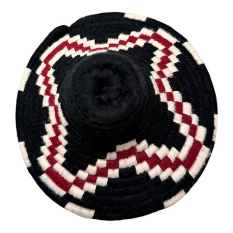 Handgewebter Black Geometric Korb – Dekorativer Korb