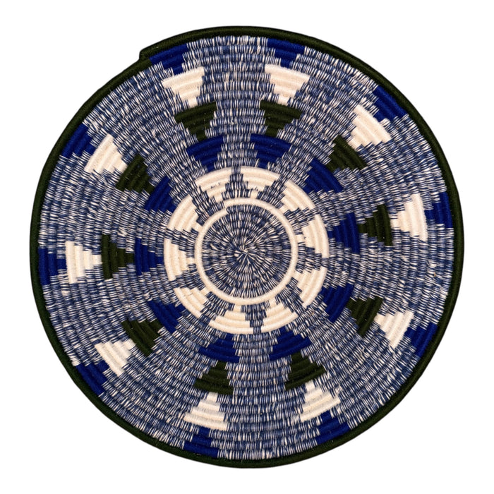 Panier rond tressé, mural ou à poser – 47 cm