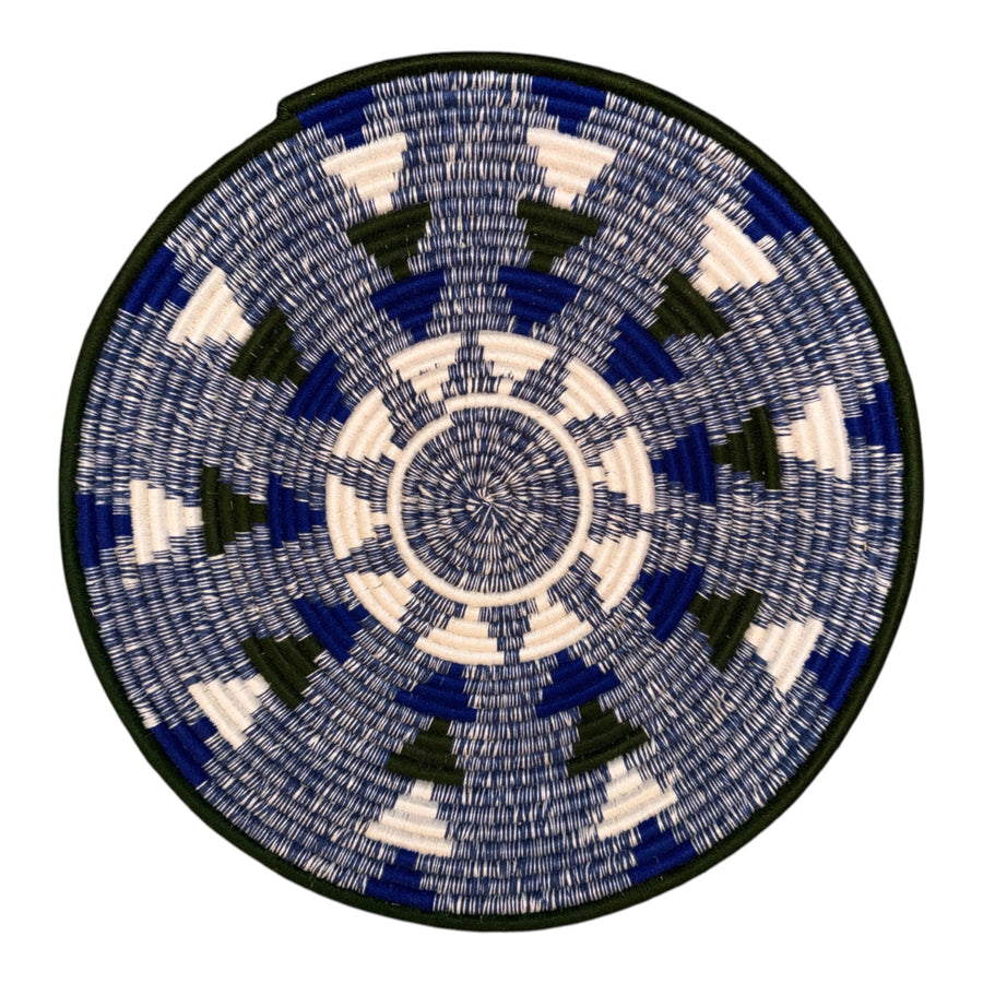 Panier rond tressé, mural ou à poser – 47 cm