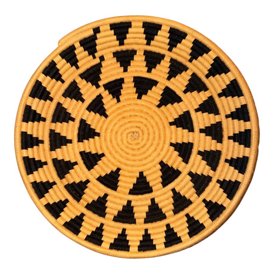 Panier rond tressé, mural ou à poser – 40 cm